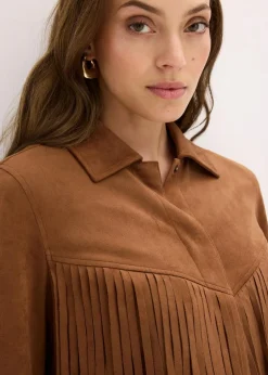 Fransen-Jacke in Wildleder-Optik