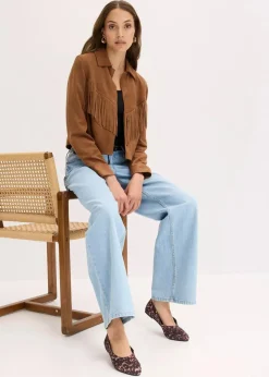 Fransen-Jacke in Wildleder-Optik