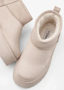 Gefütterte Plateau-Boots