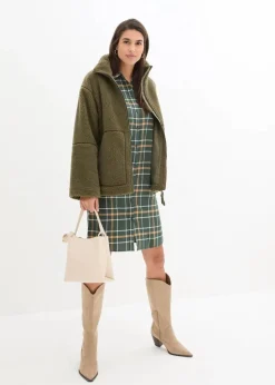 Gefütterte Teddy-Fleece Jacke