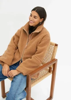 Gefütterte Teddy-Fleece Jacke