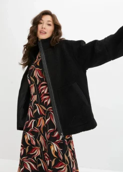 Gefütterte Teddy-Fleece Jacke