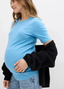 Gerippte Umstandsshirts aus reiner Bio-Baumwolle (2er Pack)