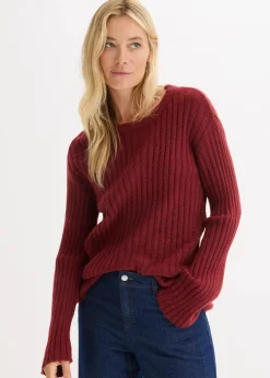 Gerippter Oversize-Pullover