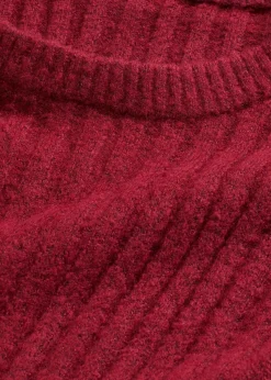 Gerippter Oversize-Pullover