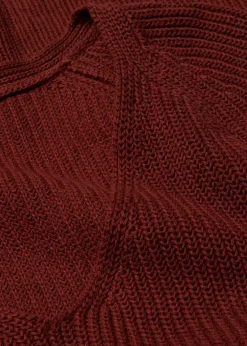 Gerippter Pullover aus reiner Baumwolle