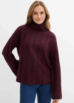 Gerippter Rollkragenpullover