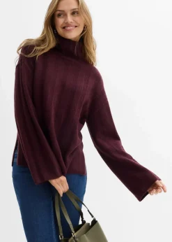 Gerippter Rollkragenpullover