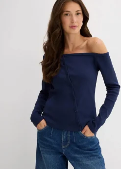 Geripptes Langarmshirt