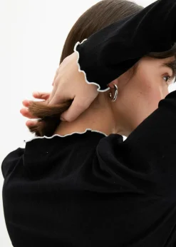 Geripptes Langarmshirt