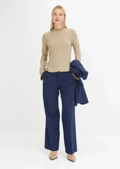 Geripptes Langarmshirt