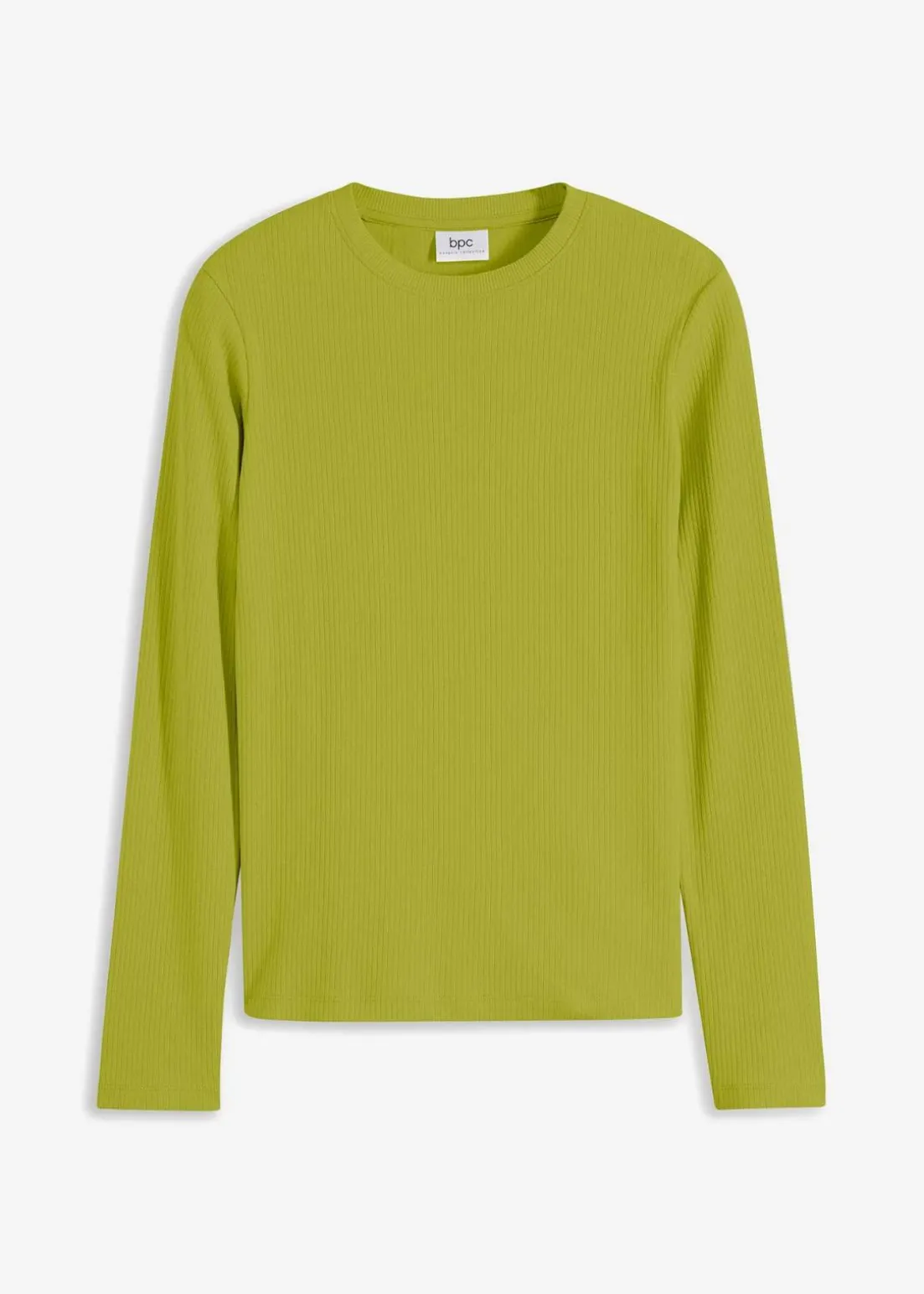 Geripptes Langarmshirt aus reiner Baumwolle