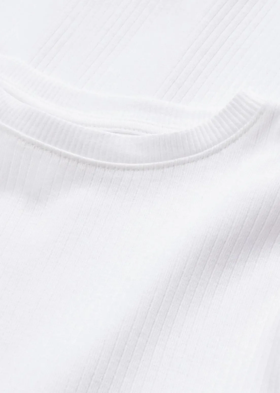 Geripptes Langarmshirt aus reiner Baumwolle