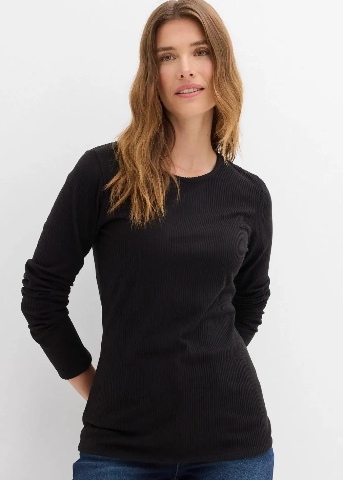 Geripptes Thermoshirt