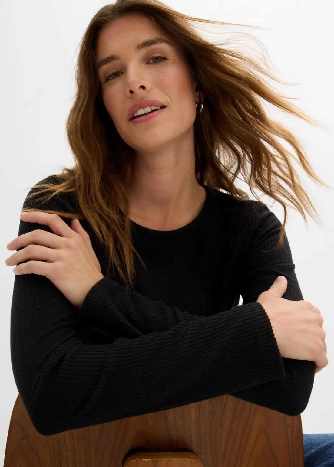 Geripptes Thermoshirt