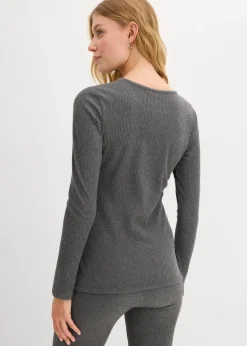 Geripptes Thermoshirt