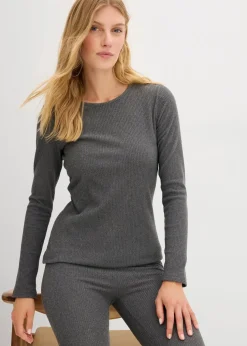 Geripptes Thermoshirt