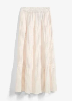 Gestreifter Maxirock aus reiner Baumwolle