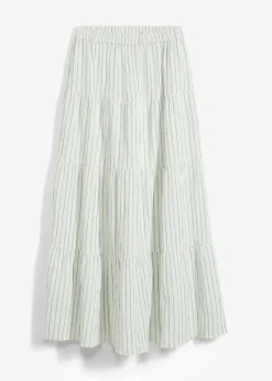 Gestreifter Maxirock aus reiner Baumwolle