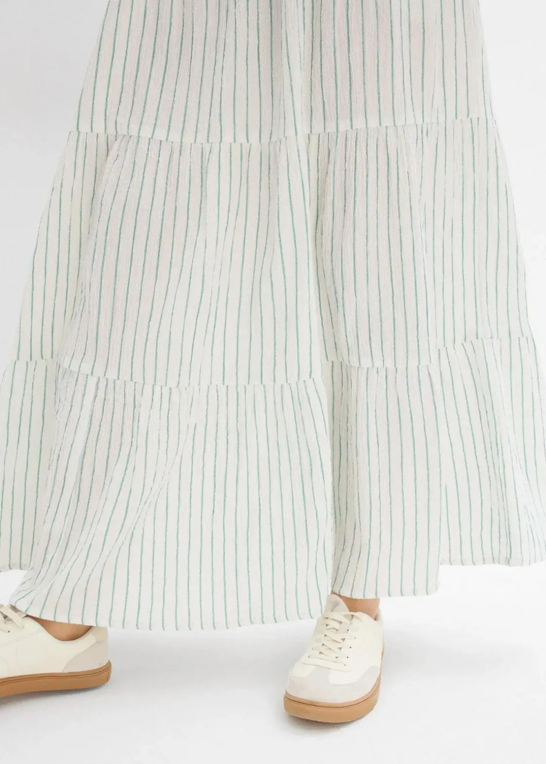 Gestreifter Maxirock aus reiner Baumwolle