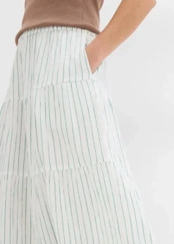 Gestreifter Maxirock aus reiner Baumwolle