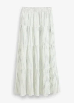 Gestreifter Maxirock aus reiner Baumwolle