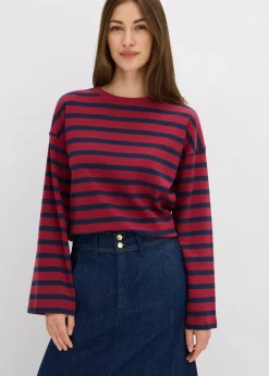 Gestreiftes Shirt aus reiner Bio-Baumwolle