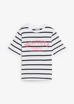 Gestreiftes T-Shirt aus reiner Baumwolle