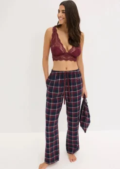 Gewebte Pyjamahose aus Flanell mit Geschenktasche