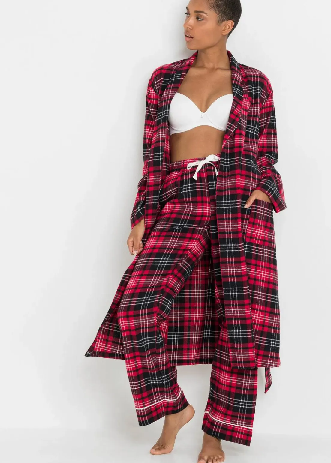 Gewebte Pyjamahose aus Flanell