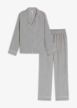 Gewebter Flanell Pyjama mit Fischgrätmuster