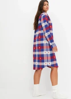 Gewebtes Nachthemd mit Knopfleiste