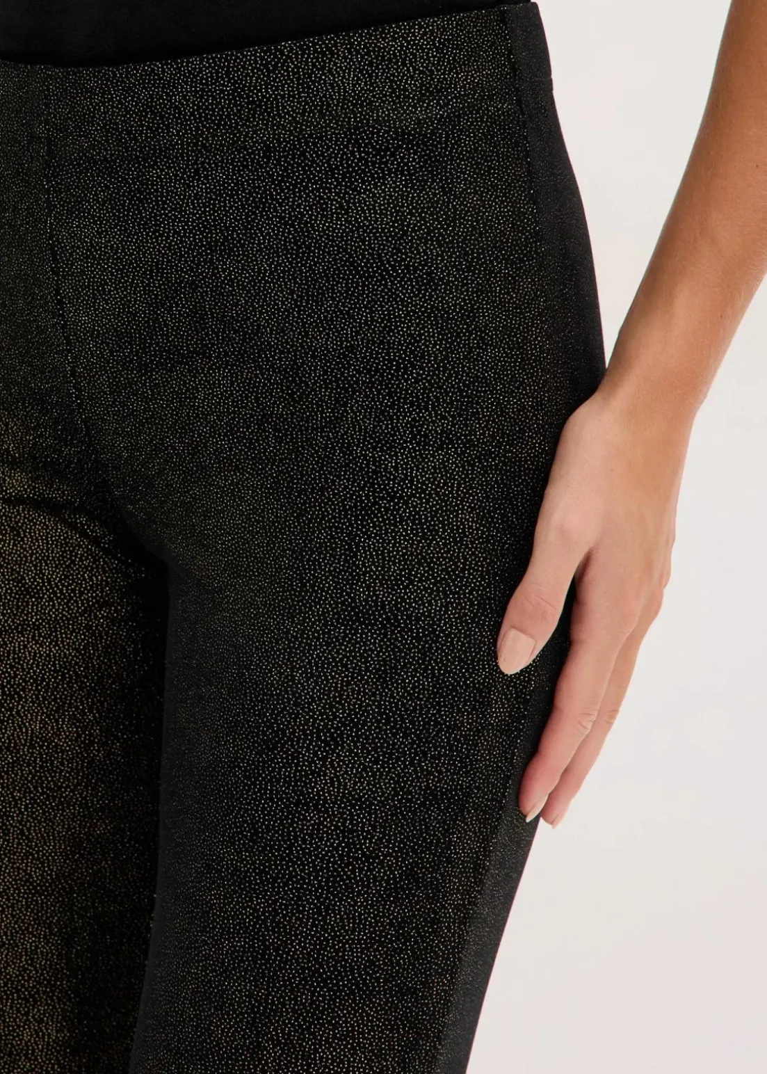 Glitzer Leggings aus Samt