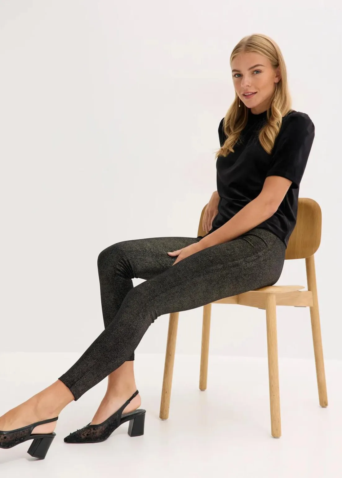 Glitzer Leggings aus Samt