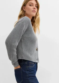 Grobstrickjacke aus reiner Baumwolle