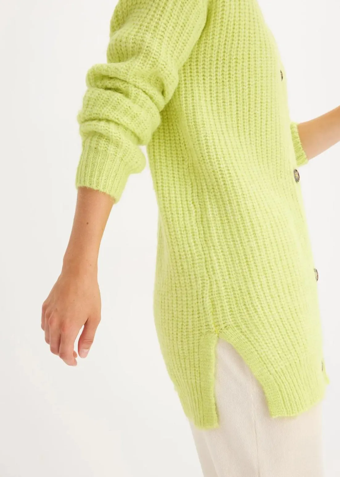 Grobstrickjacke aus weichem Wollmix