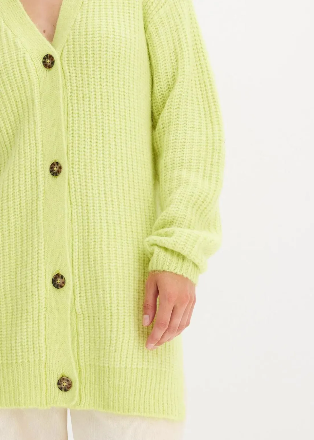 Grobstrickjacke aus weichem Wollmix