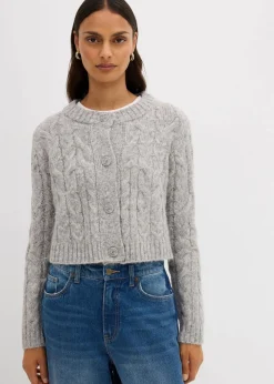 Grobstrickjacke aus weichem Woll-Mix