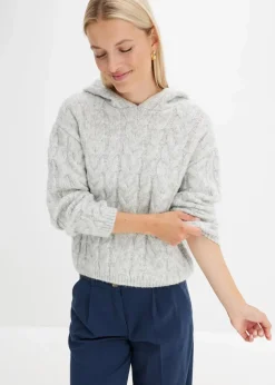 Grobstrick-Pullover aus weichem Woll-Mix