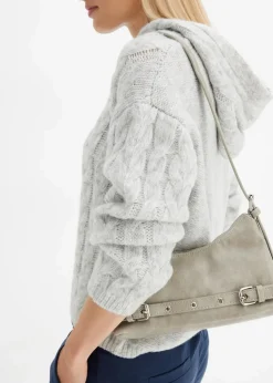 Grobstrick-Pullover aus weichem Woll-Mix