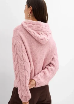 Grobstrick-Pullover aus weichem Woll-Mix