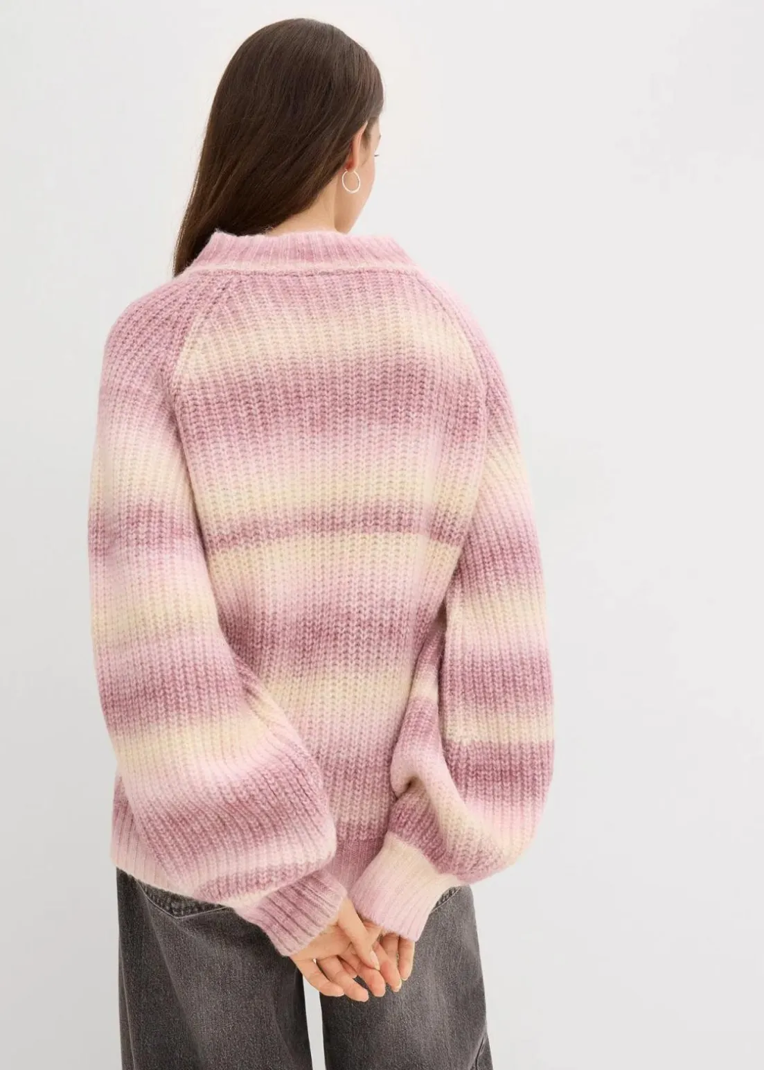 Grobstrick-Pullover aus weichem Woll-Mix