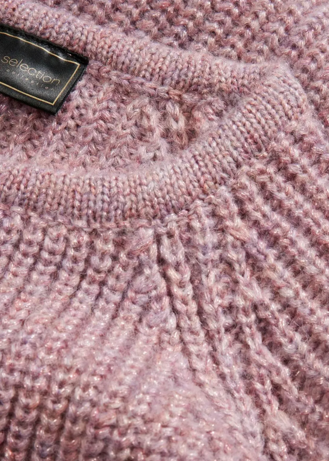 Grobstrickpullover mit Glanzgarn