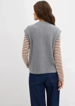 Grobstrick-Pullunder