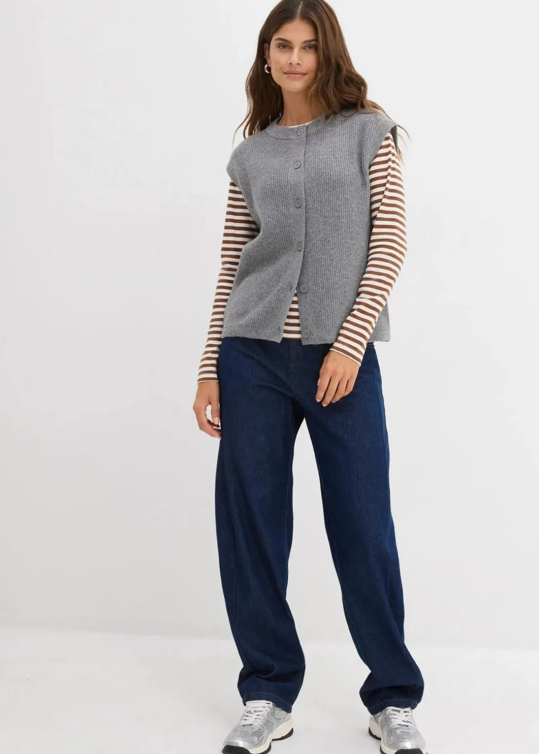 Grobstrick-Pullunder