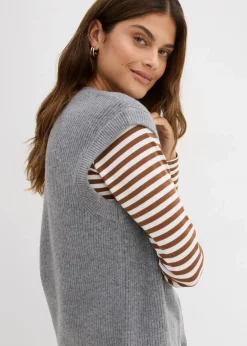 Grobstrick-Pullunder