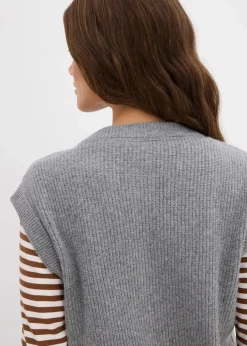 Grobstrick-Pullunder