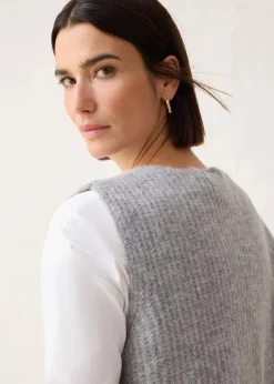 Grobstrickweste mit Alpakawolle