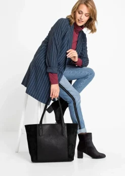 Großer Shopper im Materialmix