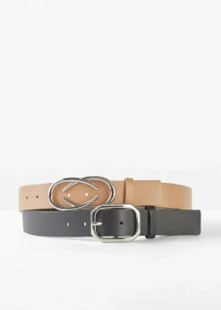 Gürtel 2er Pack mit 2 auswechselbaren Schnallen